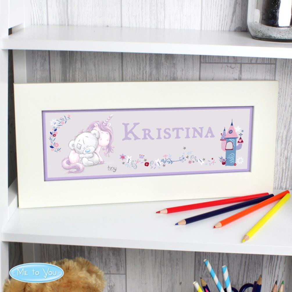 Personalised Tiny Tatty Teddy Unicorn Name Frame Extra Image 1